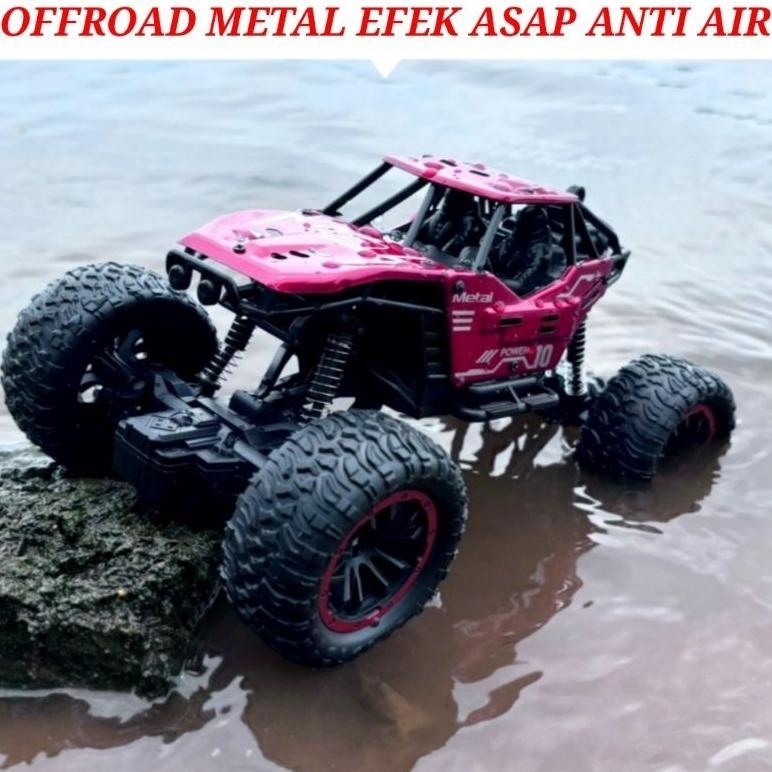 MOBIL REMOTE CONTROL ANTI AIR OFFROAD EFEK ASAP BODY METAL UPGRADE BATERE CADANGAN Diskon