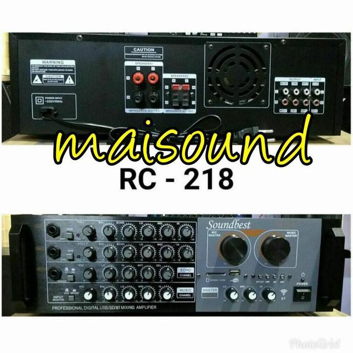 Amplifier Soundbest Rc218 Ampli Soundbest Rc 218 Original Bluetooth Terbaru