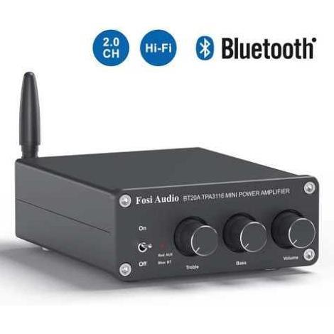 Amplifier Home Audio System 200Watt Bluetooth 5.0 Hifi Stereo Class D Asli