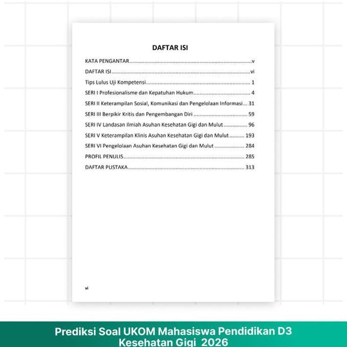 Bintaro45 - Ukom Academy Buku Prediksi Soal Ukom D3 Kesehatan Gigi ( Perawat Gigi ) 2026
