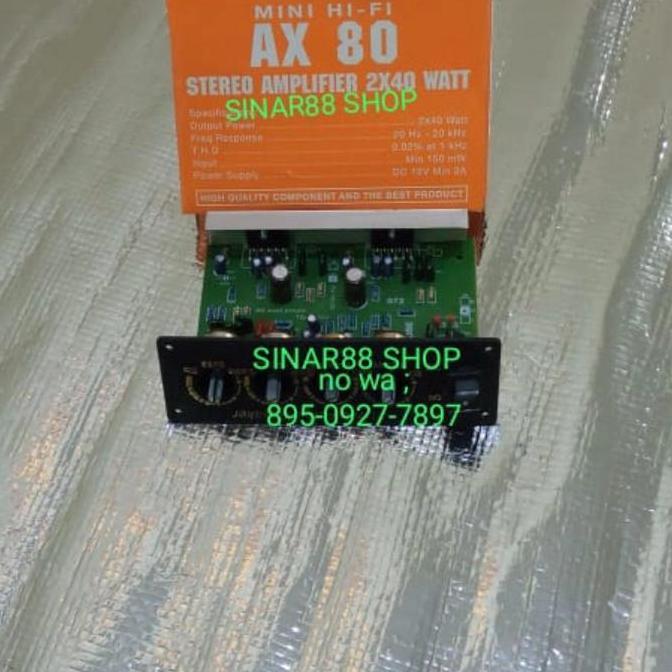 Kit Amplifier Aktiv Ax80Watt Ax 80Watt Ax 80 Watt+Panel Lkp 2X40Watt Terbaru
