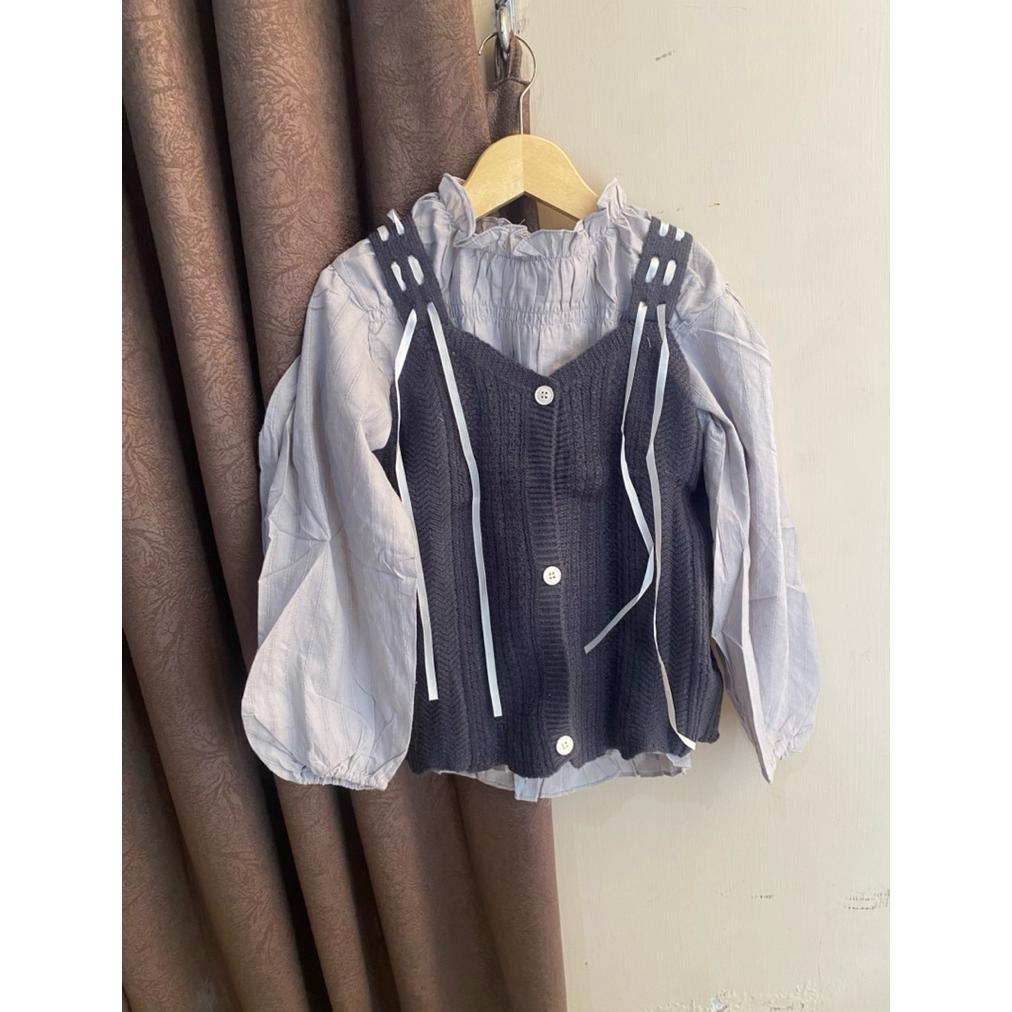 Diskont 3In1 Baju Korea Lebaran Anak Perempuan 5 - 10 Tahun Premium