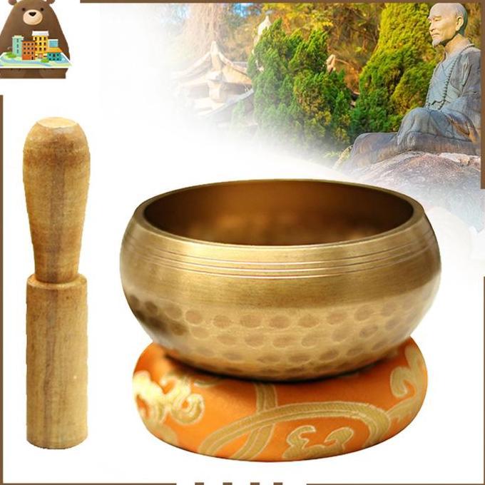 Singing Bowl Nepal Lonceng Tibet Buddha Diameter Mangkuk Suara Buddha 8cm Untuk Meditasi Yoga