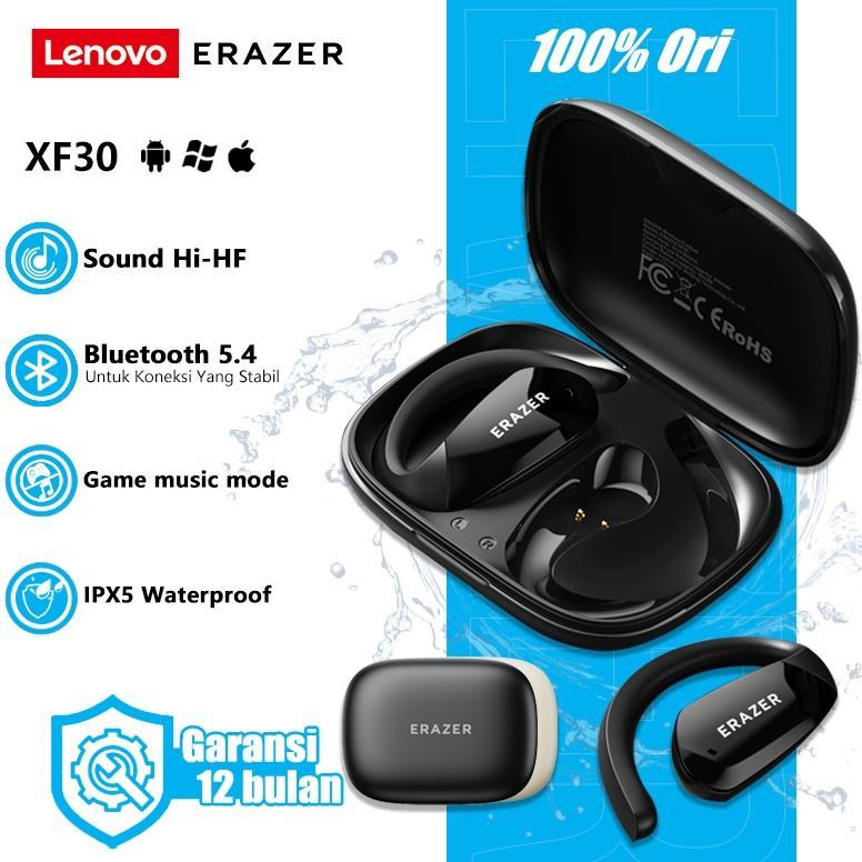 Lenovo ERAZER XF30 Open-Ear Earphone Bluetooth 5.4 OWS Bass Boost Headset IPX5 Sport Earbud DISKON