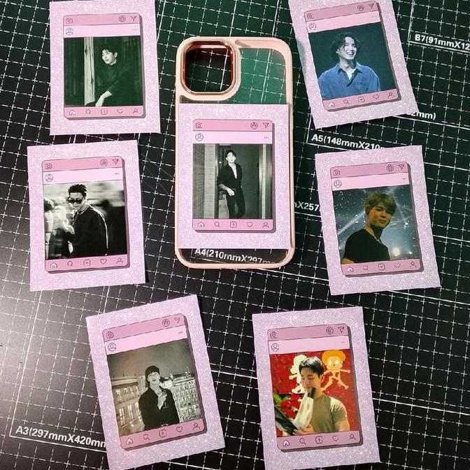 (BTS) Photocard BTS Instagram Frame K-Pop Aesthetic + Case HP - Reanimar Studio