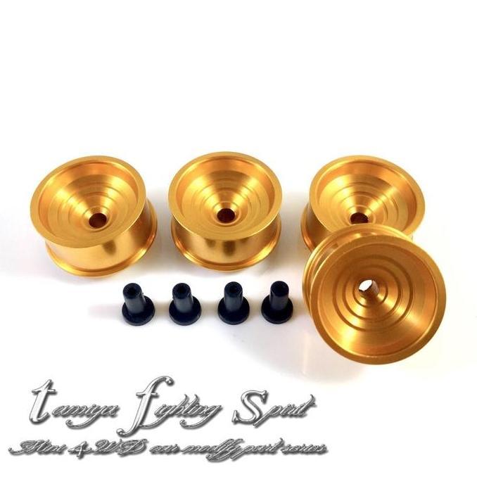 Rep Tamiya 95012 HG Aluminium Wheel / Velg ALU Tornado L Gold -VATL05