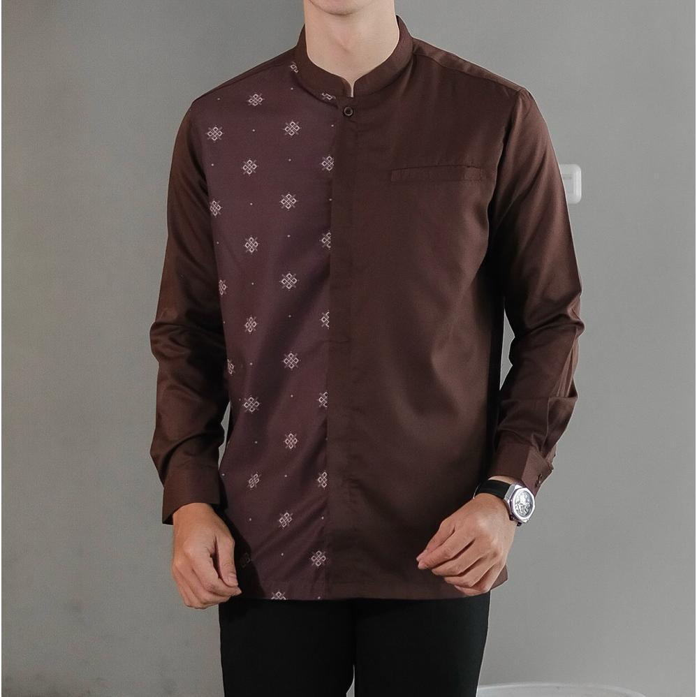 Bergaransi Kemko Mahogany Kemeja Koko Pakaian Casual Pria