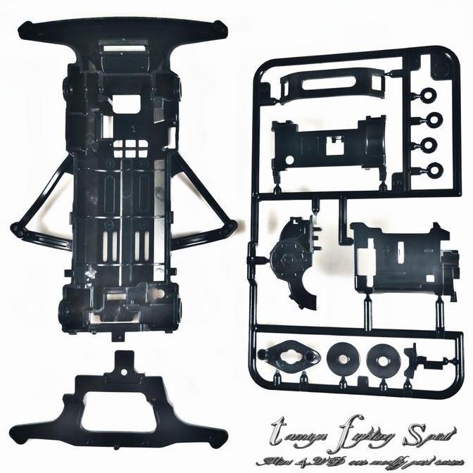 Rep Tamiya Chassis SFM/Super FM + Gear Box Black - CS101