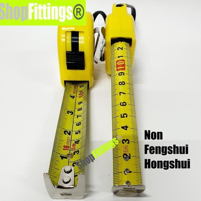 Ready WOOD Meteran 5 meter or 7,5m FengShui Hong Sui Tape Measure ORI Taiwan