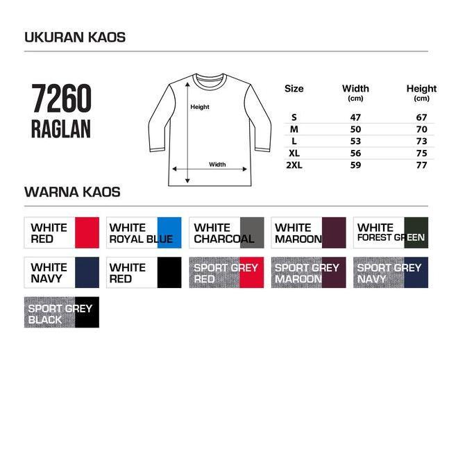 Kaos Raglan NSA Teddie S-Xxl Sablon Pria dan Wanita