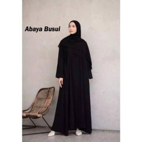 Unik Gamis Terbaru Abaya Hitam Jetblack Athifah Busui Turkey Polos Simple Dress Muslim Wanita Ymdefa