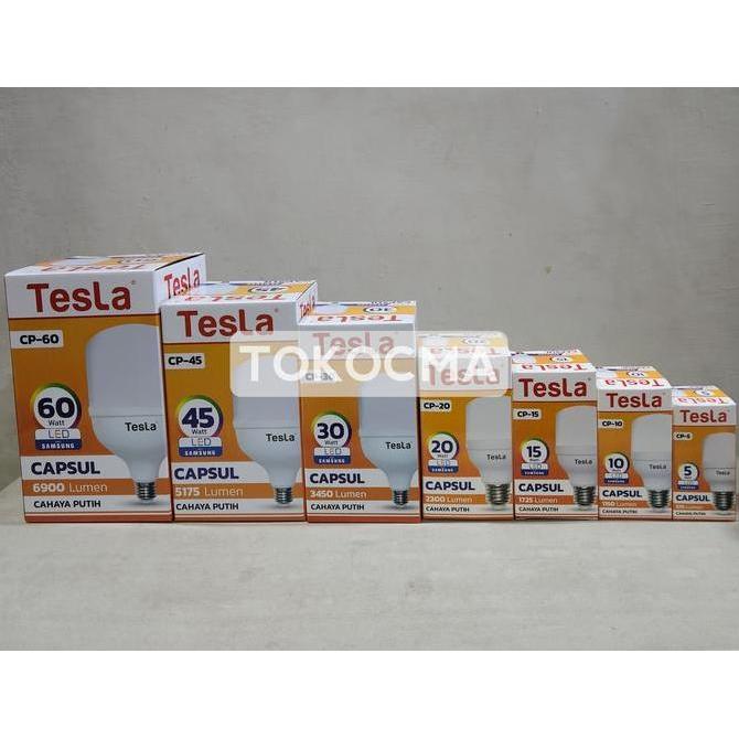 Termurah / Hot Sale Lampu Led Bohlam Capsul 5W,10W,15W,20W,30W Tesla Cahaya Putih