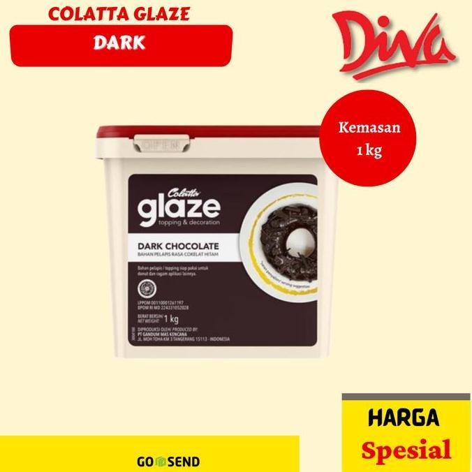 Colatta Glaze Dark 1 kg topping donat Coklat