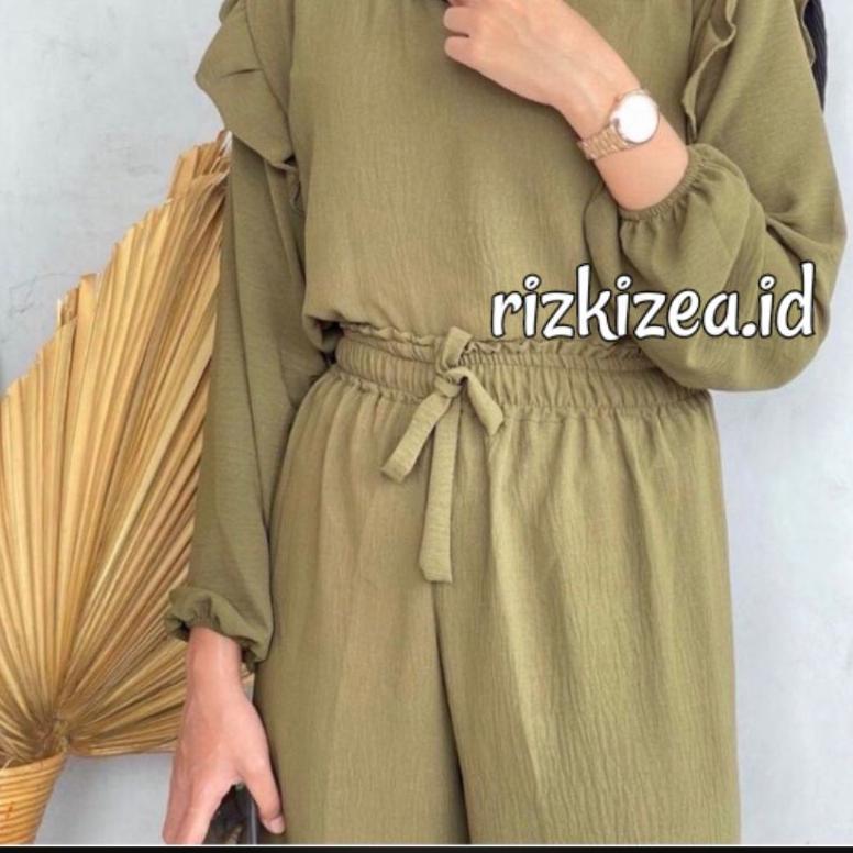 ONE SET CRINKLE | STELAN RUBY | RUBY SET RAYON CRINKLE | SETELAN KULOT CRINKEL | ONE SET CRINKLE SAQ