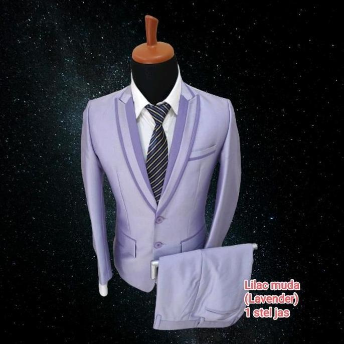 1 stel jas LILAC MUD LavenderA semi woll kilap jas wedding jas nikah jas pernikahan jas kawin jas ak