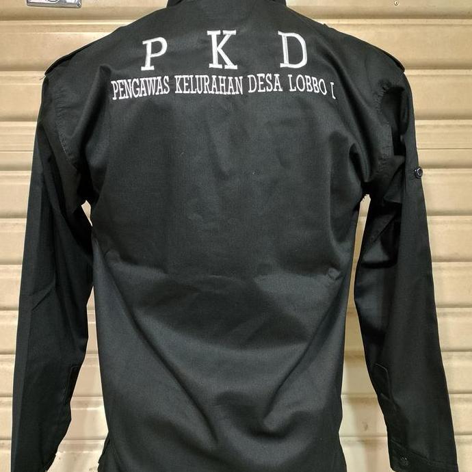 Kemeja BAWASLU Seragam PKD Hitam Lengan Panjang