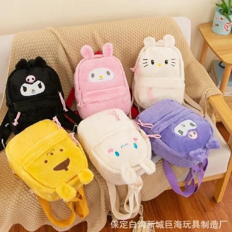 ORIGINAL TAS RANSEL BULU ANAK SANRIO, TAS ANAK PEREMPUAN