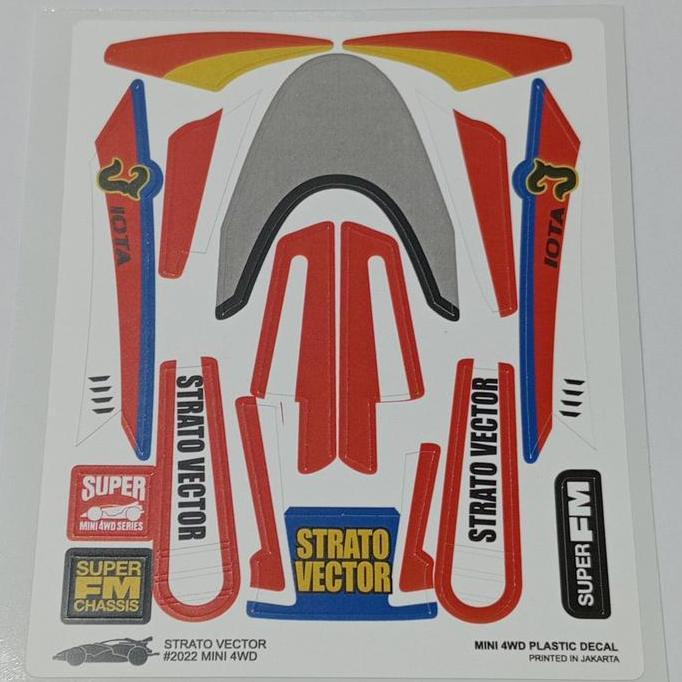 Promo Decal Mini 4Wd Strato Vector/Sticker Tamiya Strato Vector Cod