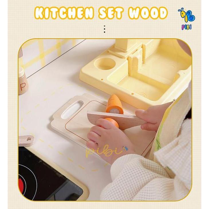 Ready Mainan Dapur Kayu Anak PIBI / Kitchen Set Kids / Toys / Mainan Dapur Kayu / Mainan Edukasi mur