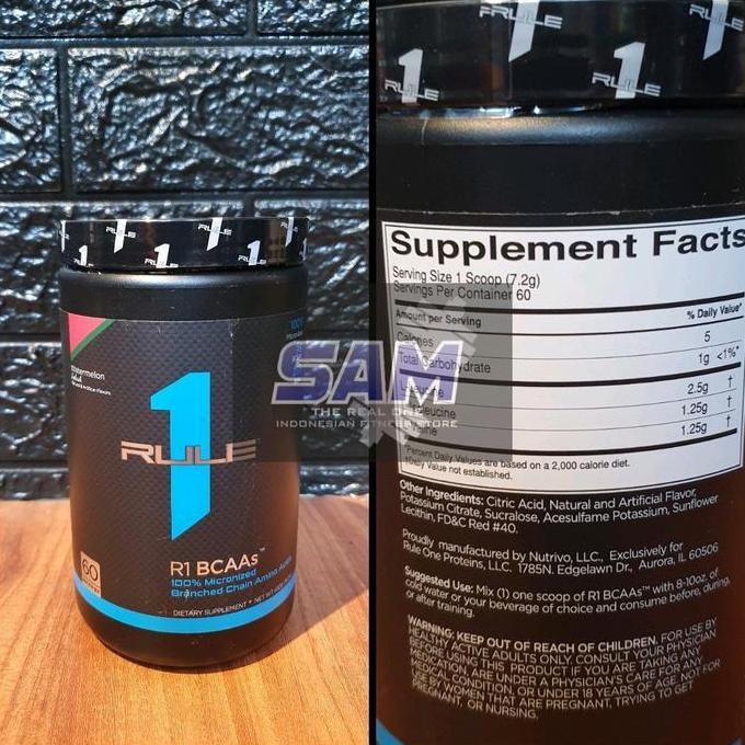 Suplemen Fitness RULE ONE R1 BCAA 60 serving Malang