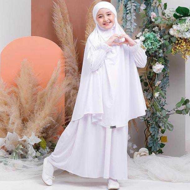 MURAH Gamis Anak Perempuan Jersey Muslim 3-13 Tahun & Dress Jubah Abaya Pakaian Ngaji Manasik Haji T