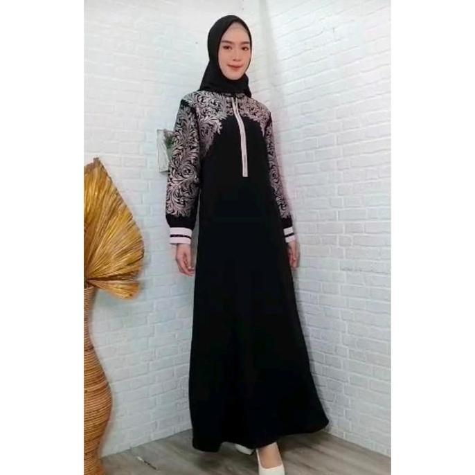 Super Murah, Set Gamis Abaya Hitam Larosa 14.094    /  Dress Abaya Bordir Gamis 23.094 Larosa Busana