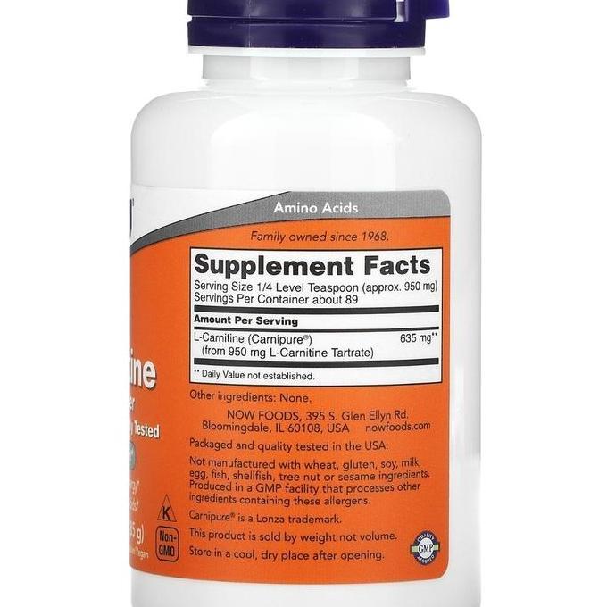 Now Foods L Carnitine 1000 mg 100 Tabs L Carnitine Fitness Bakar Lemak