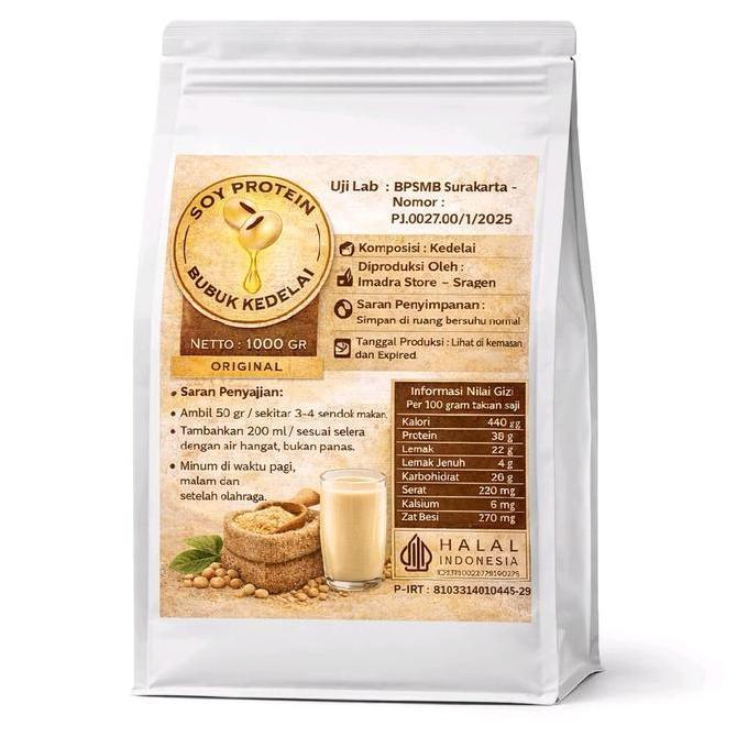 Soy Protein 1 Kg Susu Kedelai Bubuk Suplemen Tinggi Protein