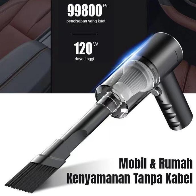 SUSTOMA YC-118 Penyedot Debu Rumah 3-IN-1 Penghisap Debu Mobil Wireless Kasur Penyedot Debu Vakum Pe