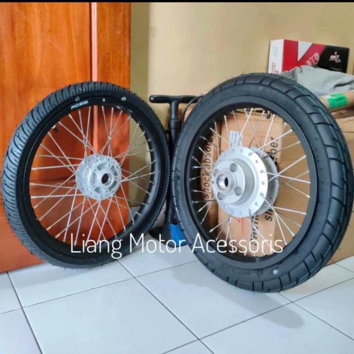 Paket Velg Tromol Set Jari2 Plus Ban - Mega Pro Verza Tiger GL Series