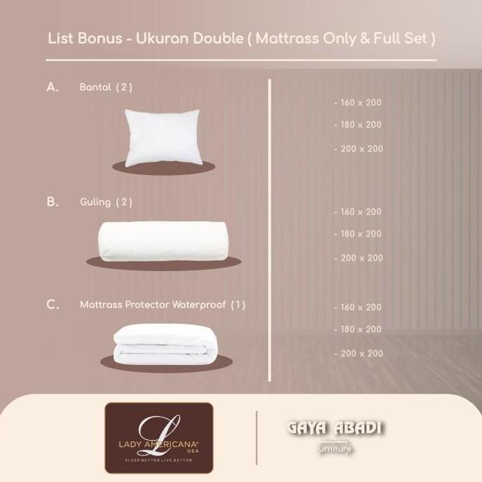 Springbed Lady Americana Spinal Care / Kasur Lady Americana Spinal Care - Lady Americana Springbed