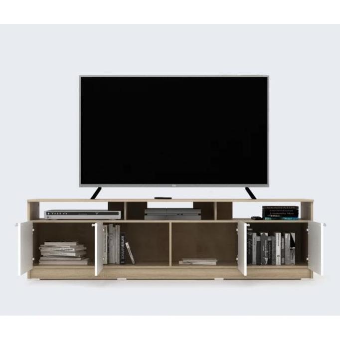 Meja Rak TV sederhana 160cm putih coklat minimalis BANDUNG