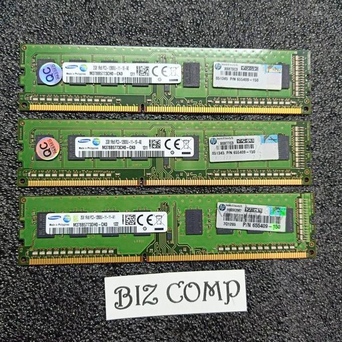 SAMSUNG 2GB 1RX8 PC3 12800U MEMORY RAM PC DDR3 1600Mhz