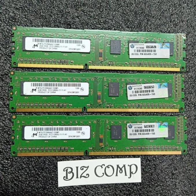 MICRON 2GB 1RX8 PC3 12800U RAM MEMORY PC DDR3 1600Mhz