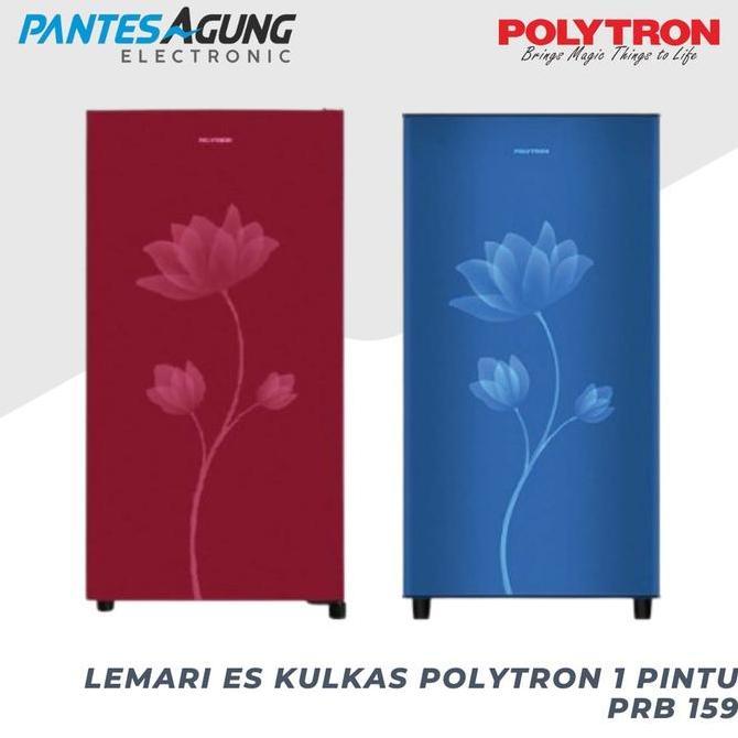 POLYTRON LEMARI ES PRB 159 KULKAS 1 PINTU MERAH / BIRU