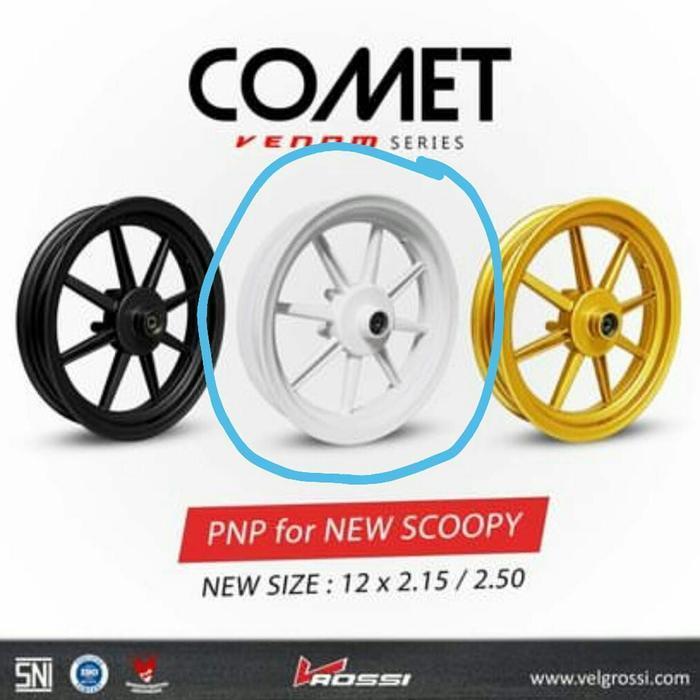 Ready VELG RECING COMET P8 V ROSSI HONDA GENIO/SCOOPY NEW UK 215/250 RING 12