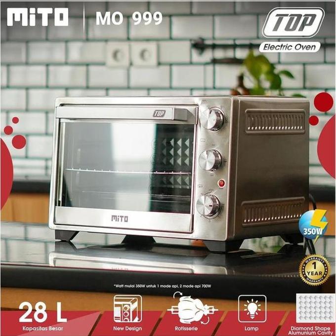Oven Listrik Mito TOP MO 999 Kapasitas 28 Liter MO 999 28L