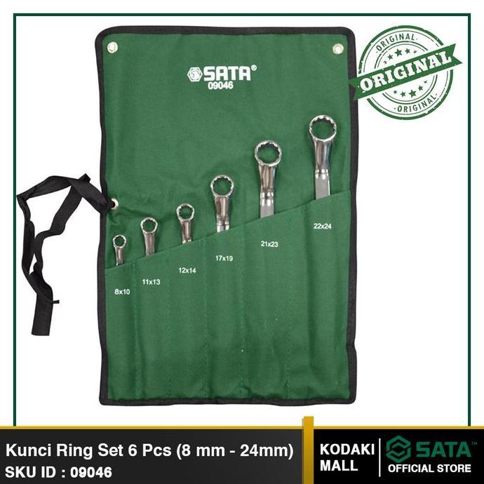 Kunci Ring SET 6 Pcs METRIC 09046 SATA TOOLS