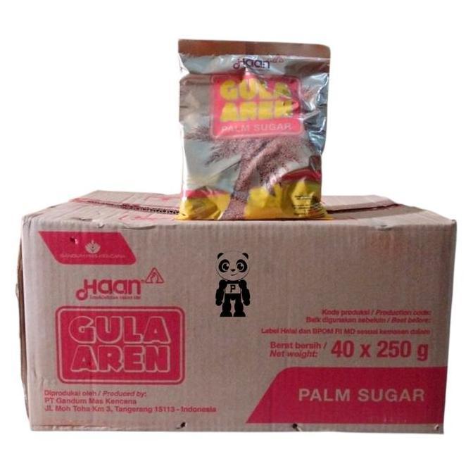 Haan Gula Aren Bubuk 1 Karton Isi 40 Bungkus x 250g Palm Sugar GNB