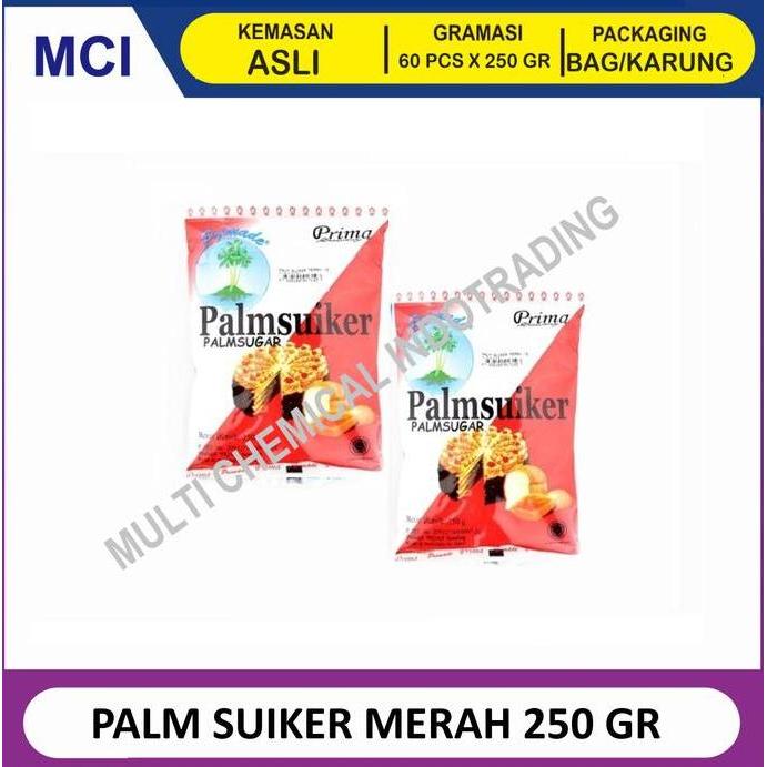 PALM SUIKER MERAH 250 GR / PALMSUIKER PRIMA/ PALM SUGAR - 1 BAG 60 PCS GNB
