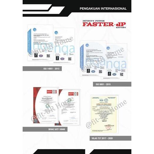 Aki Mobil Faster Jp Ns40 Ns40Z Ns40Zl Aki Basah Original Dan Terpercaya