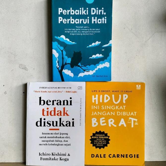 Termurah / Hot Sale Paket 3 Buku / Perbaiki Diri Perbarui Hati / Berani Tidak Disukai / Hidup Ini Si