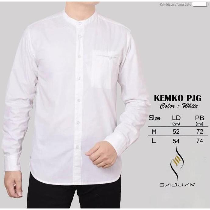 (SAJUAK PREMIUM) Baju Koko Pria Lengan Panjang || Kemeja Koko Panjang || Baju Koko Pria || Baju Musl
