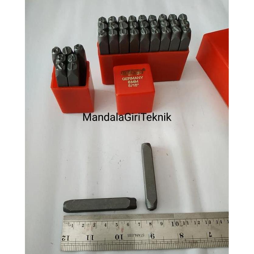 Alat ketok angka dan ketok huruf ukuran 8mm Full Set