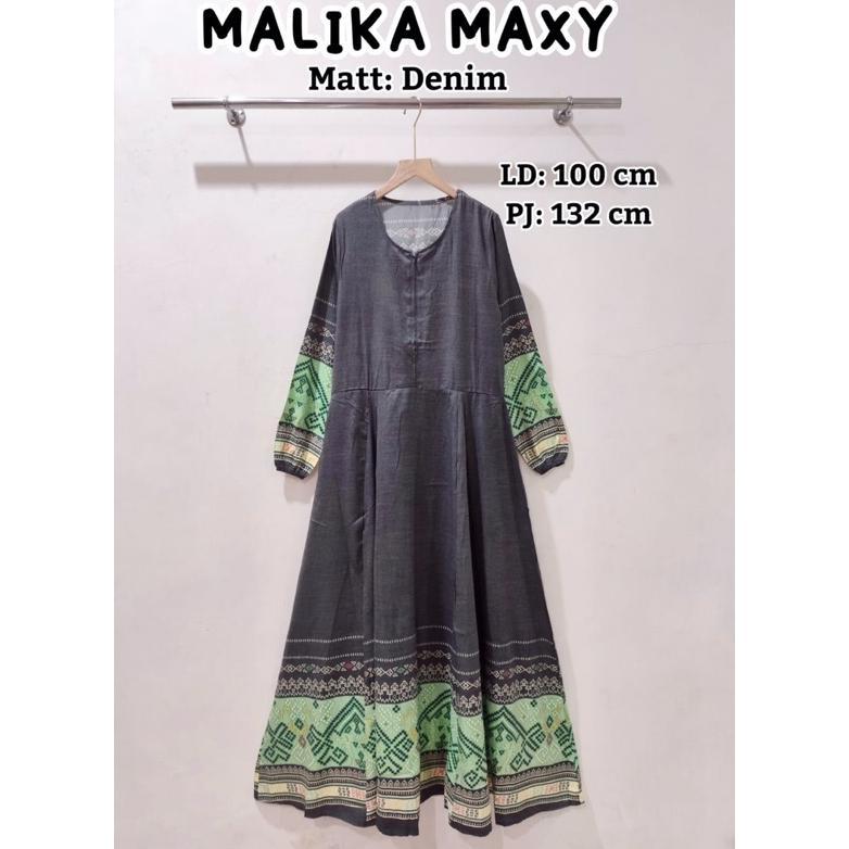 MALIKA MAXY MOTIF TERKINI | GAMIS | DENIM | FASHION WANITA