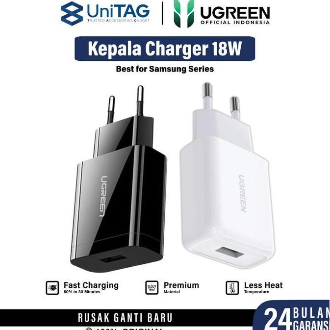 WARUNGSUHAT67 - KEPALA CHARGER FOR SAMSUNG UGREEN ADAPTOR CHARGER 18W FAST CHARGING