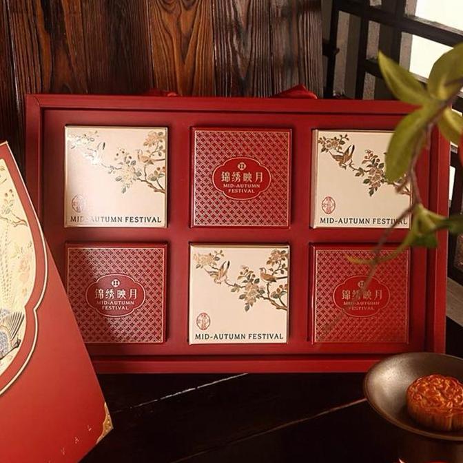Yoiyouu- Kotak Mooncake Premium K9002 Dus Kue Bulan Isi 6 Box Kecil