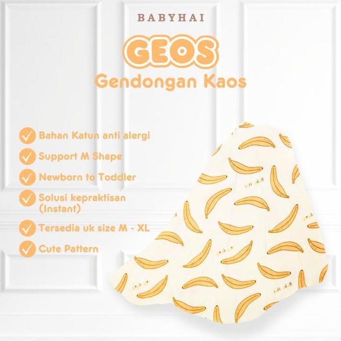 BABY HAI Geos - Gendongan Kaos 2 Lapis Anti Ribet