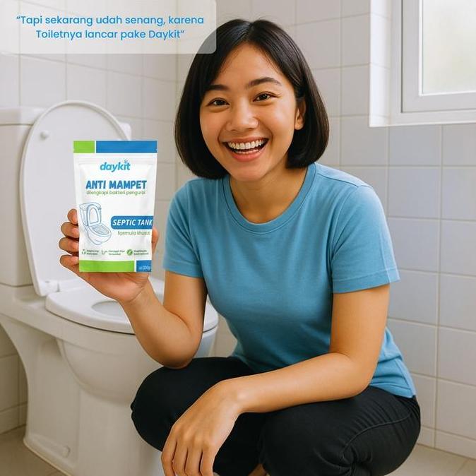 Cplokk- Daykit Anti Mampet Bakteri Pengurai Tinja Anti Sumbat Saluran Air Pipa Mampet Wc Wastafel Ke