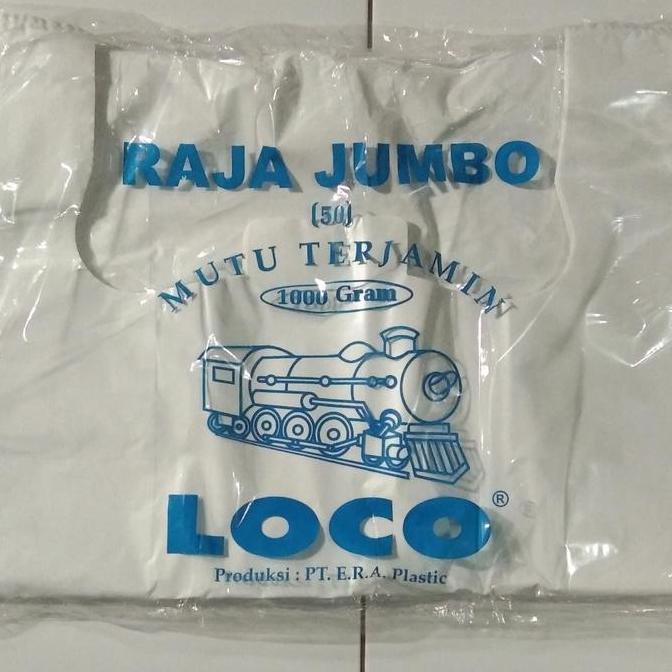 Yoiyouu- Kantong Plastik Loco Raja Jumbo Putih Susu Uk 50 - Kantong Besar 50X75